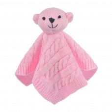 ACO12-P: Pink Cable Knit Bear Comforter